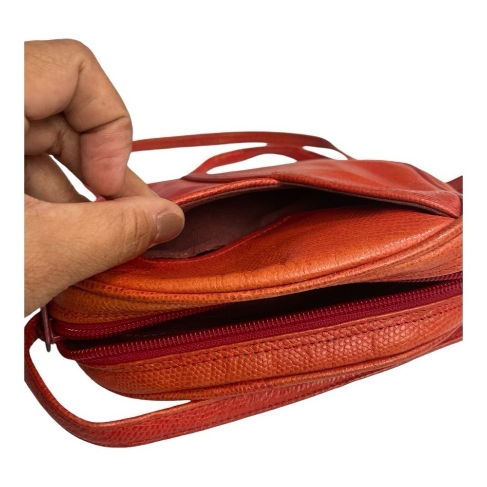 DeNura Vintage small Red Crossbody leather bag - Picture 5 of 11